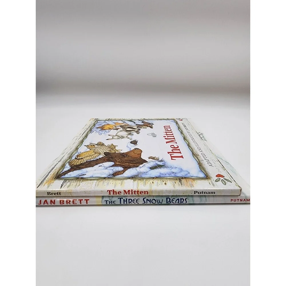 Jan Brett Hardcover BookLot The Mitten The Three Snow Bears Winter Childrens Art